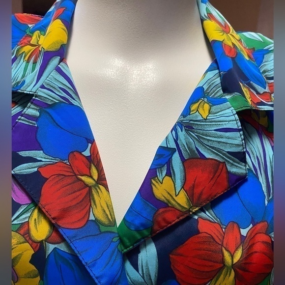 EXPRESS Plus vtg Summer Hawaiian Tropical
Floral Graphic Prints Shirt Sz XL - Picture 7 of 16